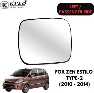 KYLO Manual Passenger Side, Rear View Mirror For Maruti Suzuki Zen Estilo(Exterior, Left)