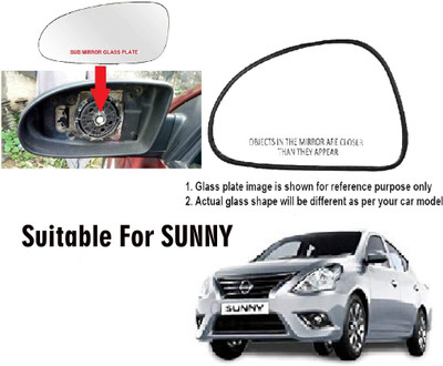 Shubh Auto Manual Passenger Side, Rear View Mirror For Nissan Sunny(Exterior, Right)