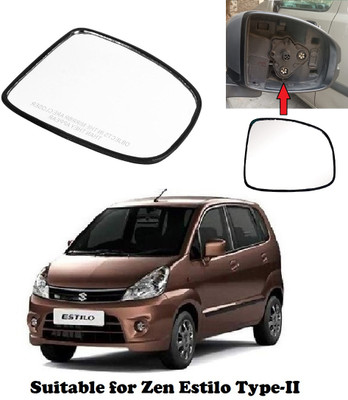 Shubh Auto Manual Driver Side, Rear View Mirror For Maruti Suzuki Estilo(Exterior, Right)