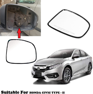 OOLTAH PAHIYA Manual Driver Side, Rear View Mirror For Honda Civic(Exterior, Right)