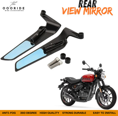 OOORIDE Manual Rear View Mirror For Royal Enfield Universal For Bike(Left, Right)