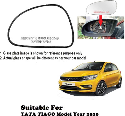 OOLTAH PAHIYA Manual Passenger Side, Rear View Mirror For Tata Tiago(Exterior, Left)