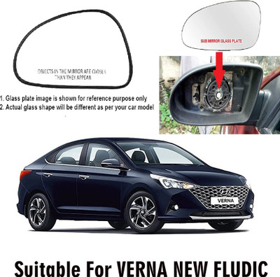 OOLTAH PAHIYA Manual Passenger Side, Rear View Mirror For Hyundai Fluidic Verna(Exterior, Left)