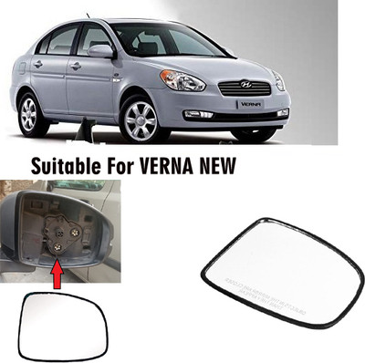 OOLTAH PAHIYA Manual Driver Side, Rear View Mirror For Hyundai Verna(Exterior, Right)