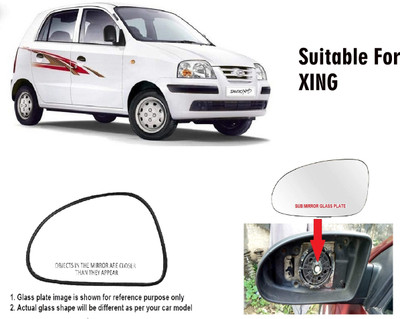 OOLTAH PAHIYA Manual Passenger Side, Rear View Mirror For Hyundai Santro Xing(Exterior, Left)