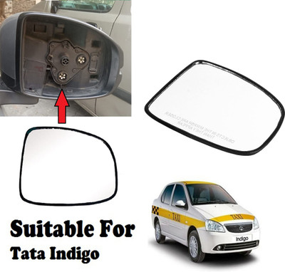 OOLTAH PAHIYA Manual Driver Side, Rear View Mirror For Tata Indigo(Exterior, Right)