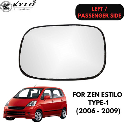 KYLO Manual Passenger Side, Rear View Mirror For Maruti Suzuki Zen Estilo(Exterior, Left)