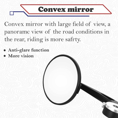 Huims Manual Rear View Mirror For Royal Enfield Classic 350, Classic 500, Standard 350 Twin Spark(Left, Right)