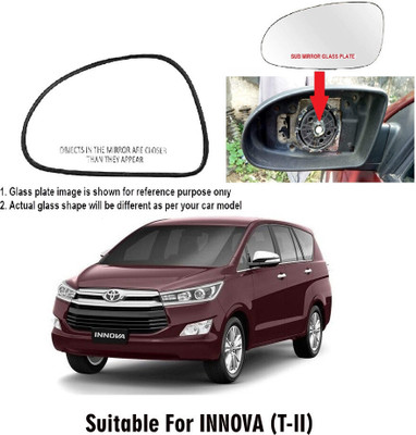 Shubh Auto Manual Passenger Side, Rear View Mirror For Toyota Innova(Exterior, Left)