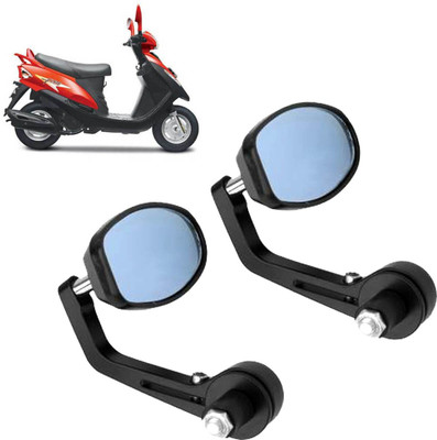 GOLSM Manual Rear View Mirror, Dual Mirror, Driver Side For Mahindra Flyte(Left, Right)