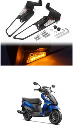 LOVMOTO Manual Dual Mirror For Universal For Bike Universal For Bike(Interior)