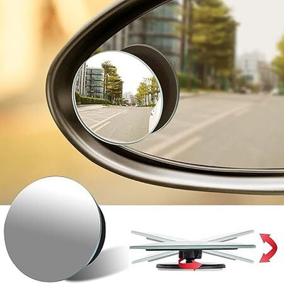 RUDROIMPEX Manual Blind Spot Mirror For Universal For Car Universal For Car(Left, Right)