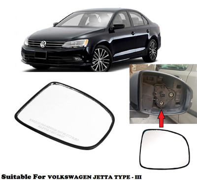 Shubh Auto Manual Driver Side, Rear View Mirror For Volkswagen Jetta(Exterior, Right)