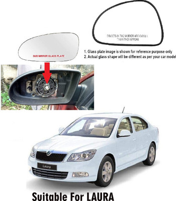 Shubh Auto Manual Passenger Side, Rear View Mirror For Skoda Laura(Exterior, Left)