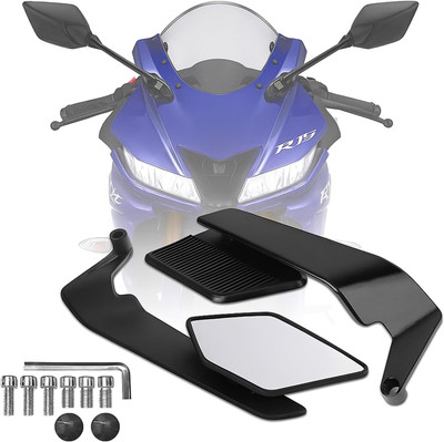 RACER'S EDGE Manual Rear View Mirror For Universal For Bike R15 V3, R15 V4(Left, Right)