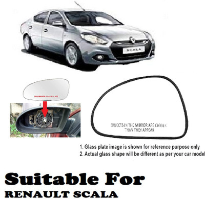 GS Grow n Shine Manual Passenger Side, Rear View Mirror For Renault Scala(Exterior, Left)
