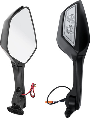 AutoPowerz Manual Rear View Mirror, Dual Mirror For Yamaha Universal For Bike(Right, Left)
