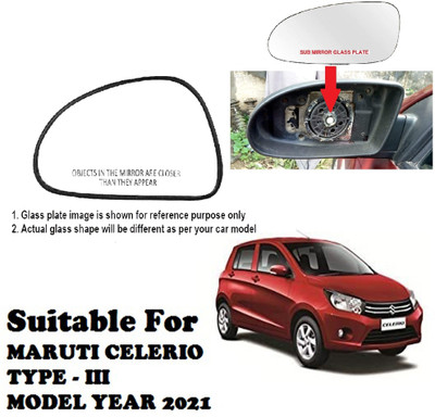 OOLTAH PAHIYA Manual Passenger Side, Rear View Mirror For Maruti Suzuki Celerio(Exterior, Left)