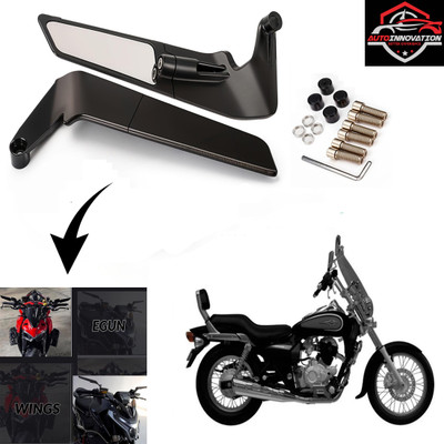 Autoinnovation Manual Rear View Mirror, Blind Spot Mirror, Dual Mirror For Bajaj Avenger 220 DTS-i(Right, Left)