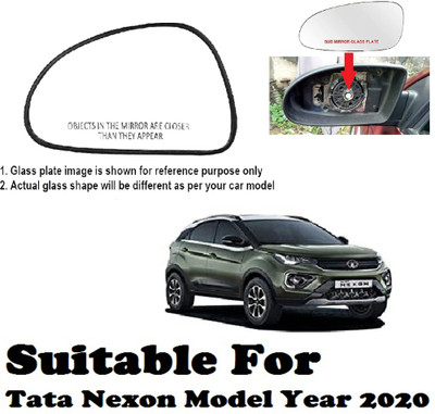 GS Grow n Shine Manual Passenger Side, Rear View Mirror For Tata Nexon(Exterior, Left)