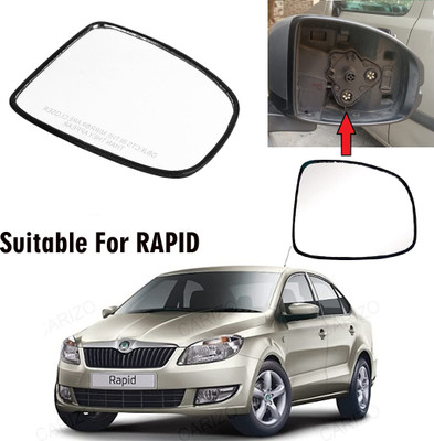 OOLTAH PAHIYA Manual Driver Side, Rear View Mirror For Skoda Rapid(Exterior, Right)