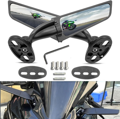 OTO2EYE Manual Rear View Mirror For Yamaha, Honda, KTM Universal For Bike(Left, Right)