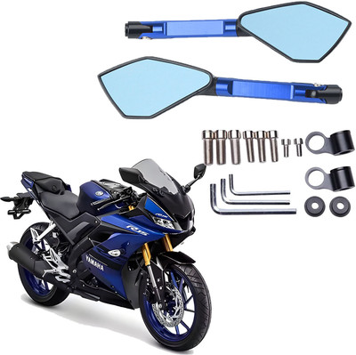 Vagary Manual Rear View Mirror For Universal For Bike R15, R15 V3, R15 V4(Left, Right)