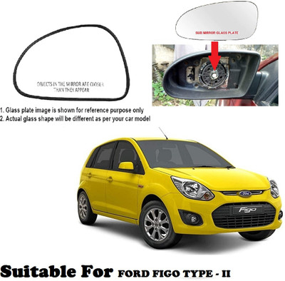 OOLTAH PAHIYA Manual Passenger Side, Rear View Mirror For Ford Figo(Exterior, Left)
