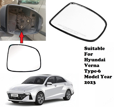GS Grow n Shine Manual Driver Side, Rear View Mirror For Hyundai Verna(Exterior, Right)