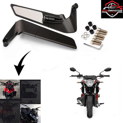 Autoinnovation Manual Rear View Mirror, Blind Spot Mirror, Dual Mirror For Suzuki Universal For Bike(Right, Left)