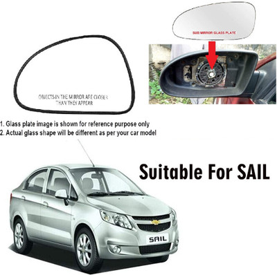Shubh Auto Manual Passenger Side, Rear View Mirror For Chevrolet Sail(Exterior, Left)