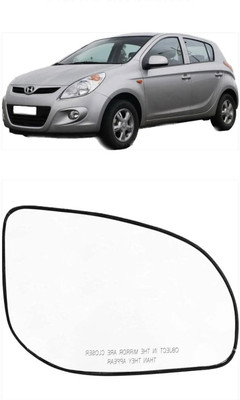 KING AUTO Manual Remote Driver Side, Rear View Mirror For Hyundai i20(Right, Exterior)