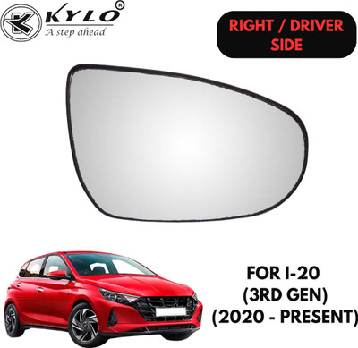 KYLO Manual Driver Side, Rear View Mirror For Hyundai i20(Exterior, Right)