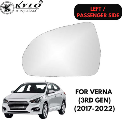 KYLO Manual Passenger Side, Rear View Mirror For Hyundai Verna(Exterior, Left)