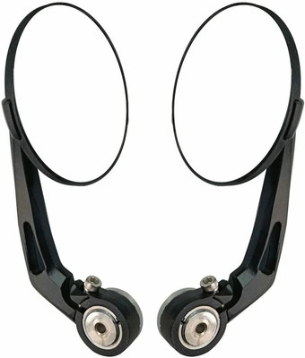 ASRYD Manual Rear View Mirror, Dual Mirror For Royal Enfield Classic 350, Classic 500, Thunderbird 350, Continental GT(Left, Right)