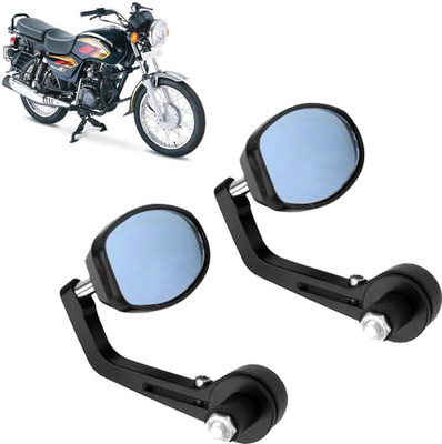 GOLSM Manual Rear View Mirror, Dual Mirror, Driver Side For TVS Max 4R(Left, Right)