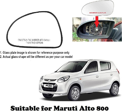 Shubh Auto Manual Passenger Side, Rear View Mirror For Maruti Suzuki Alto 800(Exterior, Left)