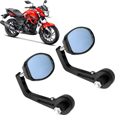 GOLSM Manual Rear View Mirror, Dual Mirror, Driver Side For Hero Universal For Bike(Left, Right)
