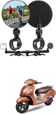 LOVMOTO Manual Rear View Mirror For Bajaj Universal For Bike(Left, Right)