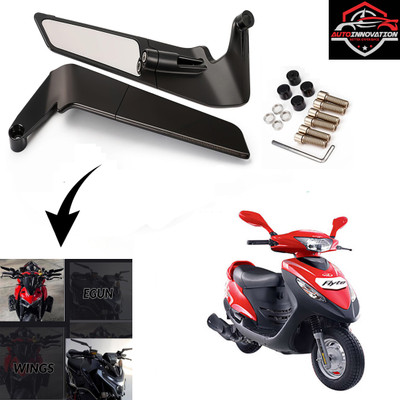 Autoinnovation Manual Rear View Mirror, Blind Spot Mirror, Dual Mirror For Mahindra Flyte(Right, Left)