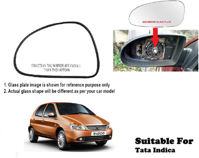 OOLTAH PAHIYA Manual Passenger Side, Rear View Mirror For Tata Indica(Exterior, Left)