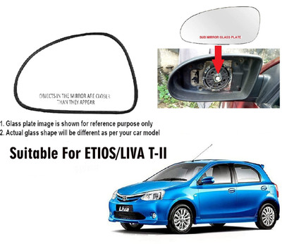 GS Grow n Shine Manual Passenger Side, Rear View Mirror For Toyota Etios(Exterior, Left)