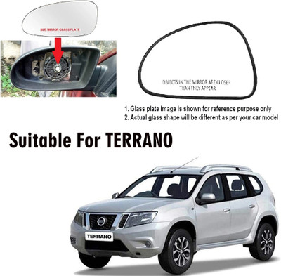 Shubh Auto Manual Passenger Side, Rear View Mirror For Nissan Terrano(Exterior, Right)