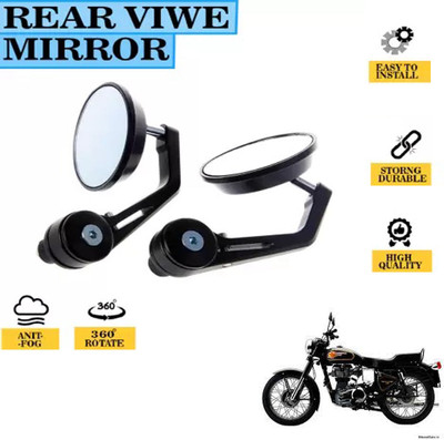 REPLEY Manual Rear View Mirror For Royal Enfield Standard 350 Twin Spark(Left, Right)