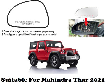 GS Grow n Shine Manual Passenger Side, Rear View Mirror For Mahindra Thar(Exterior, Left)