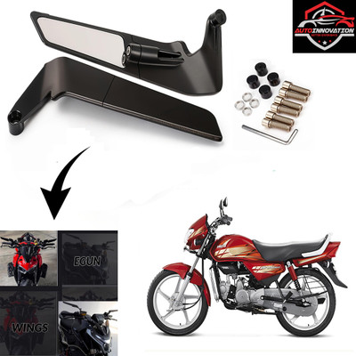Autoinnovation Manual Rear View Mirror, Blind Spot Mirror, Dual Mirror For Hero HF Dawn(Right, Left)