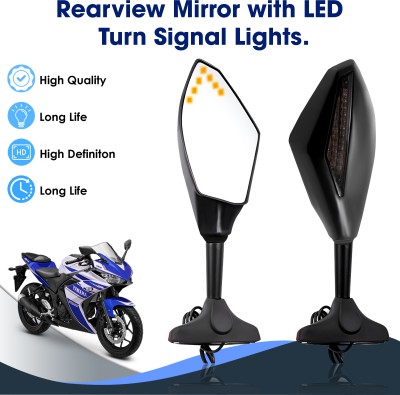 Otoroys Manual Remote Rear View Mirror For Yamaha, KTM, Bajaj, Honda, Suzuki Universal For Bike(Right, Left)