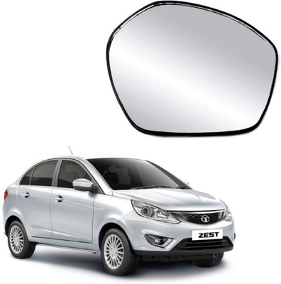 MOTO CARE Manual Remote Driver Side, Rear View Mirror For Tata Zest(Right, Exterior)