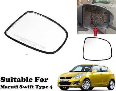 OOLTAH PAHIYA Manual Driver Side, Rear View Mirror For Maruti Suzuki Swift(Exterior, Right)