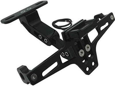 VermsBikers CNC Adjustable LED Tail Tidy with Number Plate Holder for R15V3 (Black) Bike Number Plate(Aluminium 6 cm  x  86 cm)